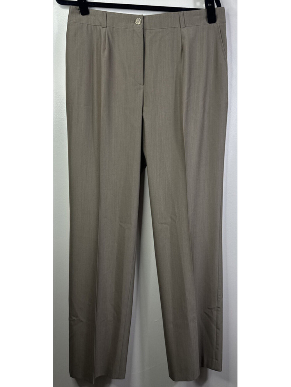 Basler Black Label Virgin Wool Straight Leg Pant Womens 42 Luxury Power Dressing